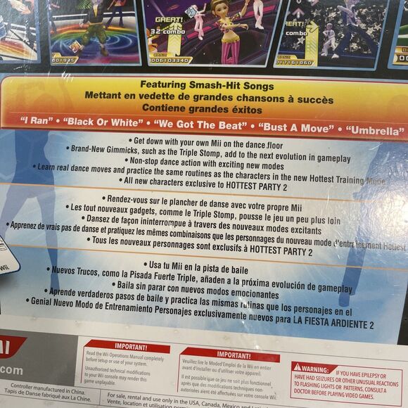 NEW Konami Dance Revolution Hottest‎ Party 2 Game & Controller Mat Nintendo Wii - Picture 5 of 9